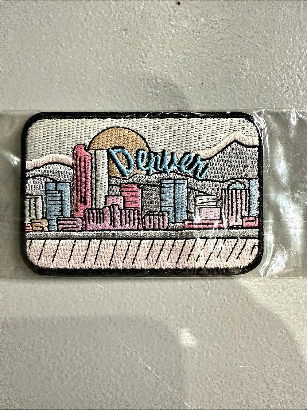 Stoney Clover Lane Denver Embroidered Patch Pink & Blue
